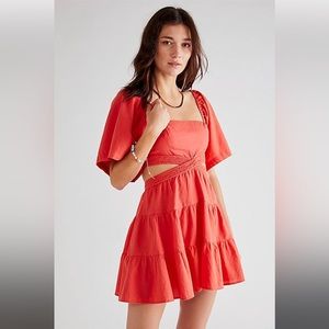 Cross Of Sunlight Mini Dress in Red Size Small